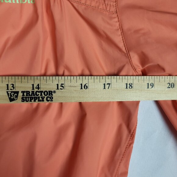 2 for $15 Columbia Wind Breaker Jacket Kids Girl Peach 14/16 Full Zip Hooded - Picture 6 of 8